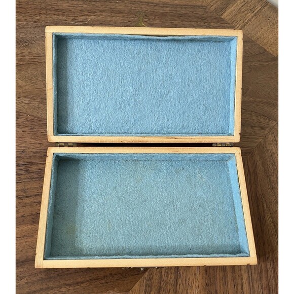 Vintage 1976 B.Powell Hand-Painted Wooden Keepsake Box Folk Primitive Art - Picture 9 of 14